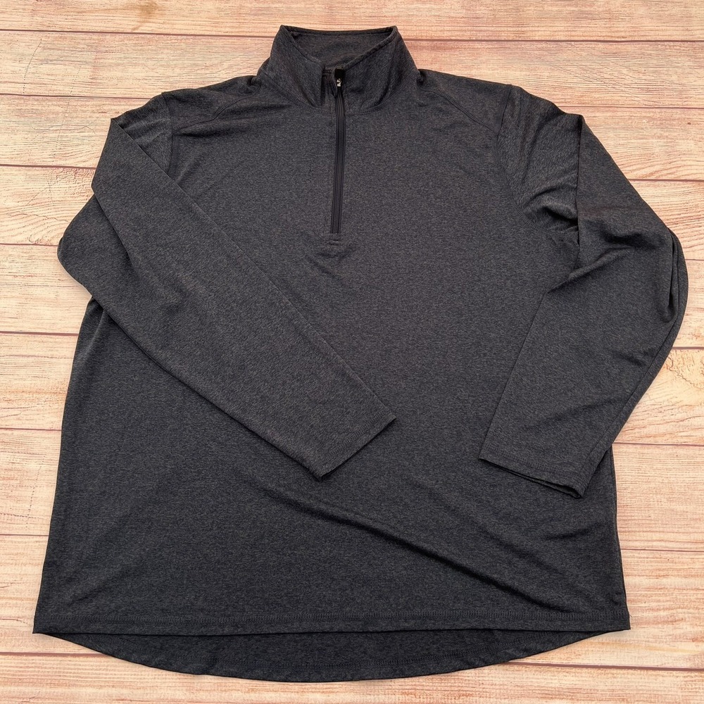 Old Mill 1/2 Zip Navy Blue Long-Sleeve T-Shirt Size XL